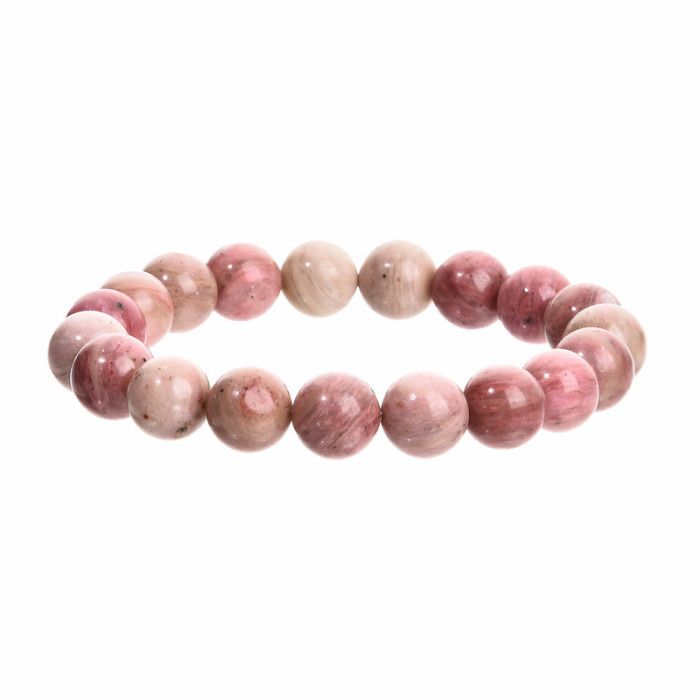 New Cross-Border 10MM Indian Agate Red Wood Grain Bracelet Wholesale Beaded Agate Colorful Crystal Bracelet Cross-Border