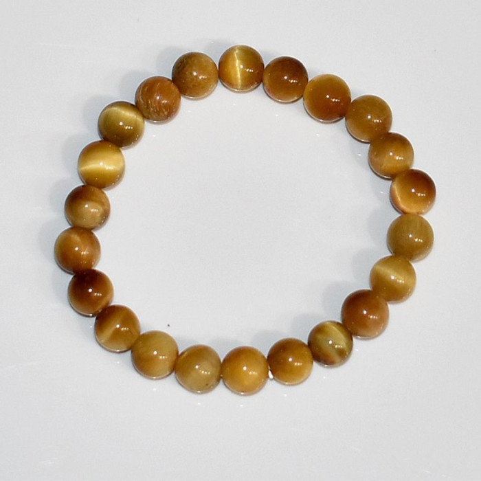 Natural Tiger Eye Stone Purple Pink Crystal Bracelet Fashion Obsidian Semi-Precious Stone Bracelet Cross-Border Trendy Jewelry Wholesale