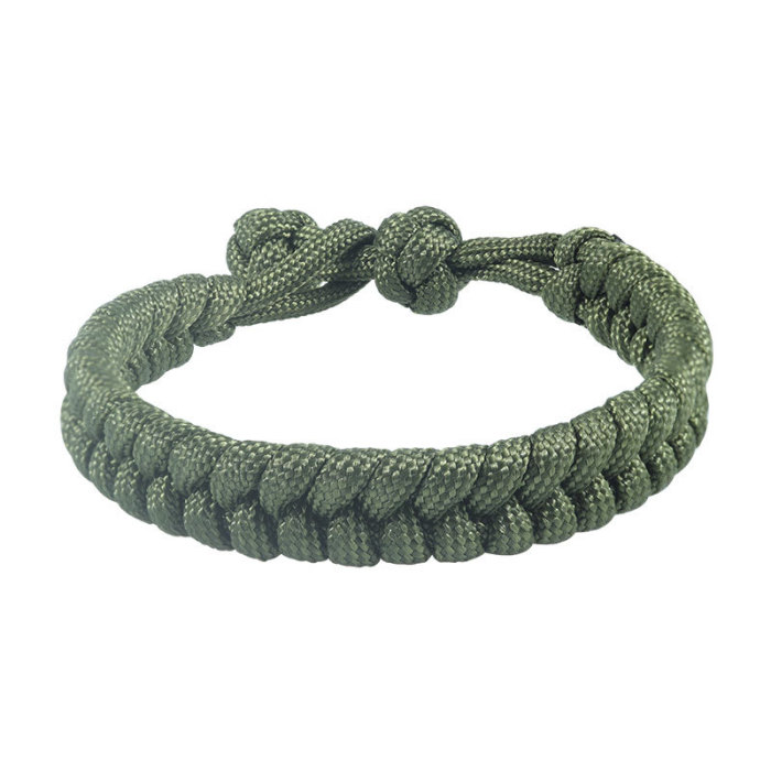 New Jewelry Solid Color Paracord Bracelet Handmade Woven Bracelet Unisex Versatile Simple Hand Rope