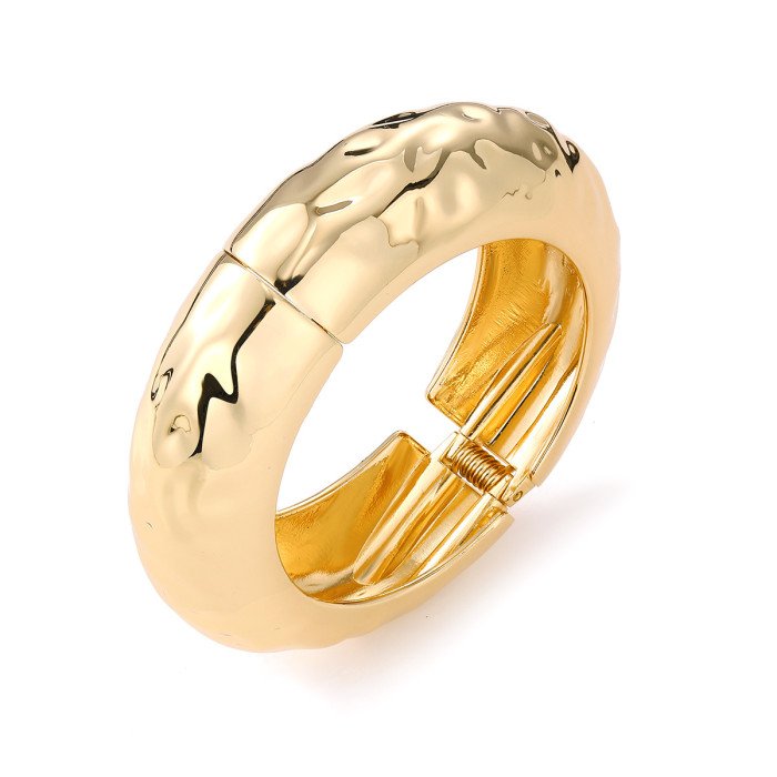 Jewelry Fashion Irregular Alloy Bracelet High-End Wrinkled Wide Bracelet Jewelry