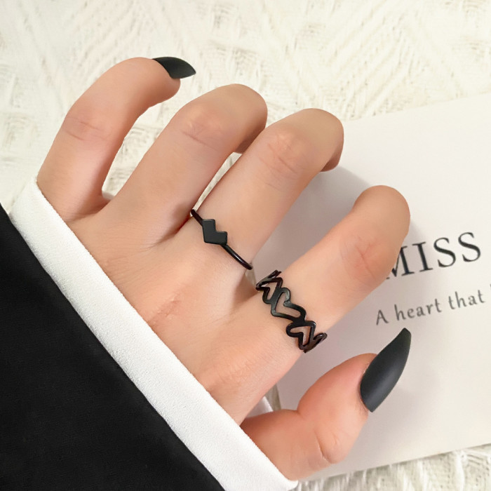 Cross-Border European and American Style Butterfly Ring Open Multi-Joint Ring Set 22-Piece Set Heart Ring Set