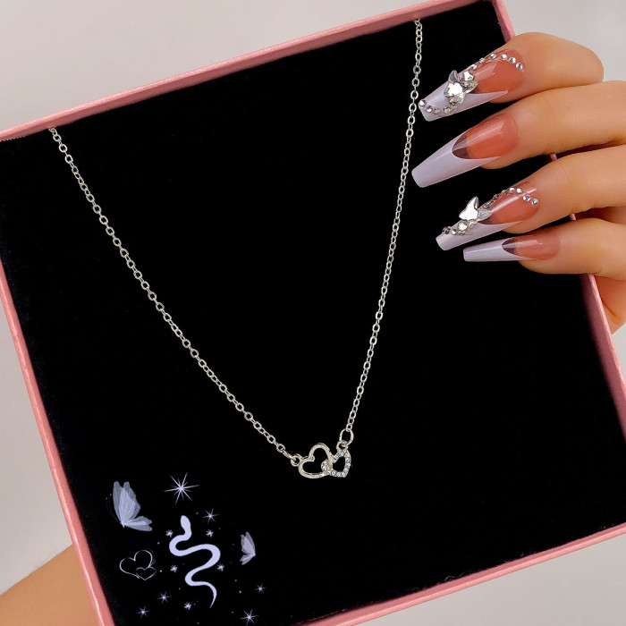 Hot Selling Personalized Multi-layer Stacked Necklace Necklace for Women Small Vertical Bar Pendant Collarbone Chain...