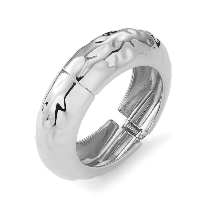 Jewelry Retro Exaggerated Irregular Pleated Bracelet High-End Open Alloy Bracelet Set