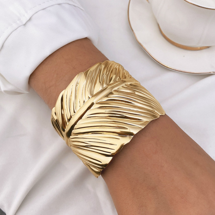 Internet Celebrity Style Personality Exaggerated Large Area Smooth Bracelet Bohemian Style Multi-layer Alloy Bracelet...