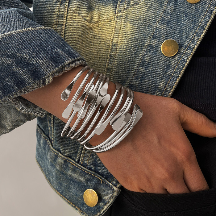 Hot-Selling Bracelet Fashion Mix and Match Knot Bow Open Bracelet Hand Jewelry Layered Style Combination Wholesale