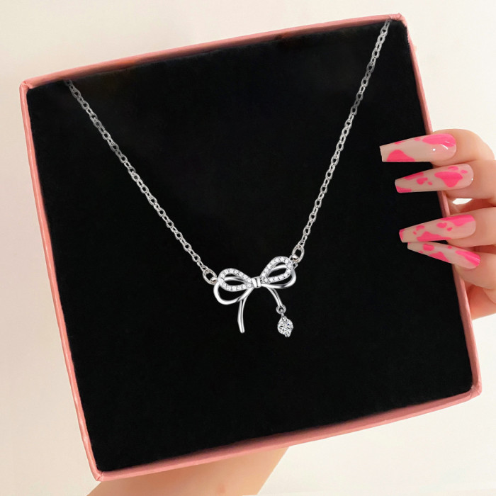 Hot Selling Personalized Multi-layer Stacked Necklace Necklace for Women Small Vertical Bar Pendant Collarbone Chain...