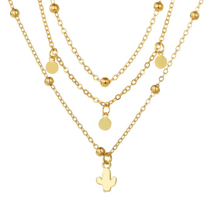 European and American Cross-Border Vintage Necklaces High-End Multi-Layer Vintage Hip-Hop Choker Pendant Elegant Cross Necklace for Women