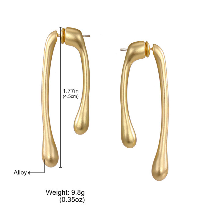 Retro Geometric Earrings High-End Multi-Layer Braided Stud Earrings Fashion Ear Cuffs Jewelry for Women