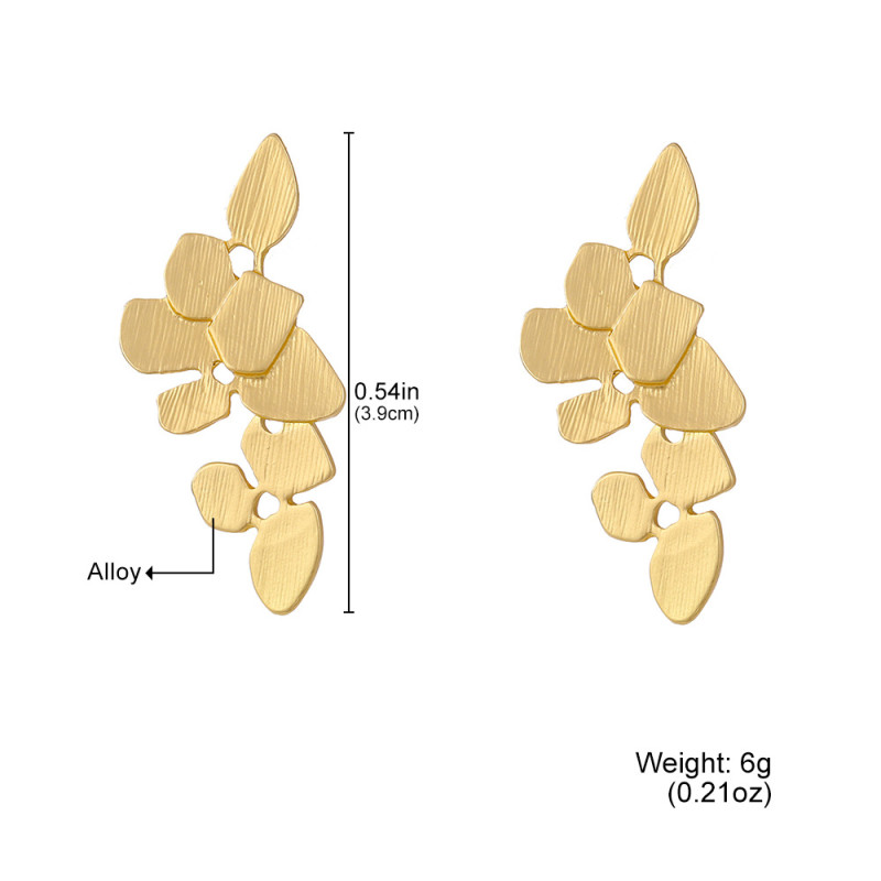 European and American Style Gold Geometric Earrings for Women, High-End Large Hoop Earrings, Minimalist Style Ear Hoops, Ear Jewelry, Ear Clips Wholesale