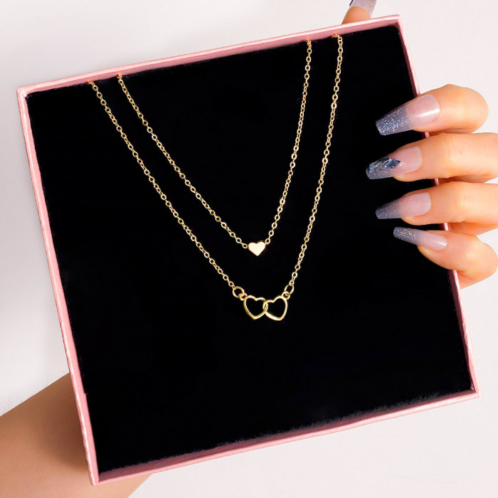 Hot Selling Personalized Multi-layer Stacked Necklace Necklace for Women Small Vertical Bar Pendant Collarbone Chain...