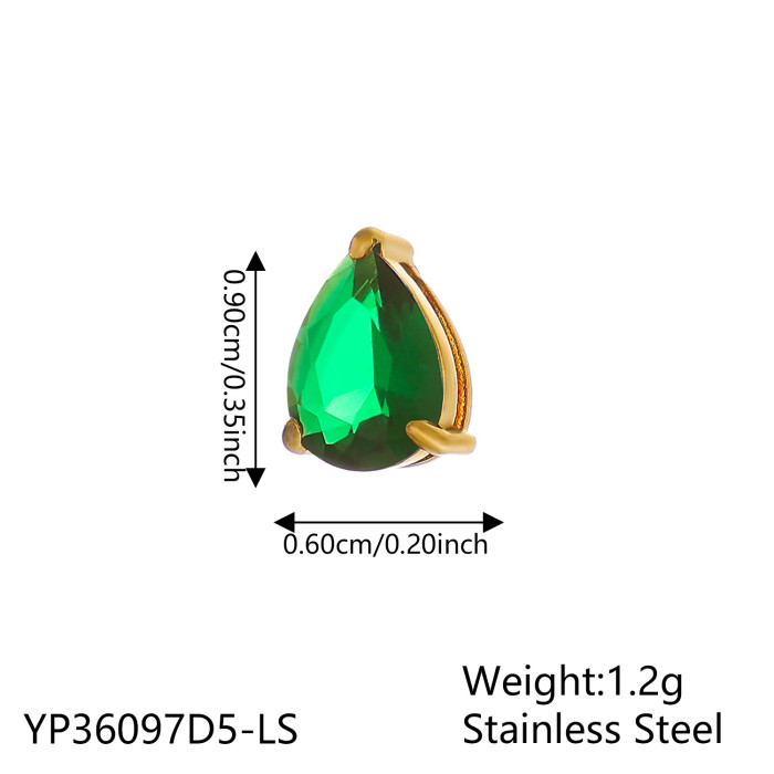 New December Colorful Zirconia Small Water Drop Pendant DIY Earrings Jewelry Bracelet Necklace Accessories