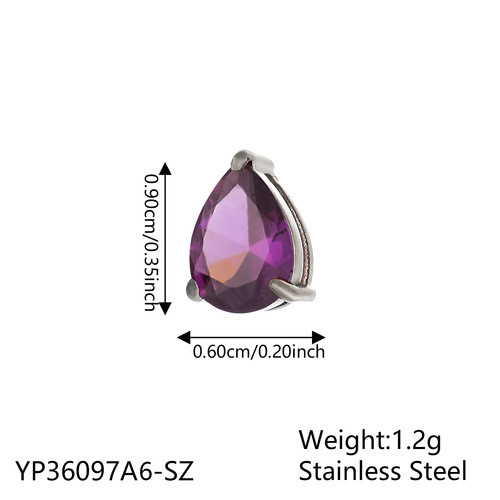 New December Colorful Zirconia Small Water Drop Pendant DIY Earrings Jewelry Bracelet Necklace Accessories