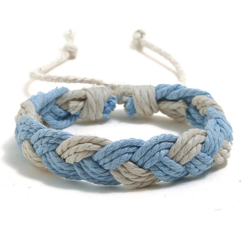 New Colorful Hemp Rope Couple Bracelets Ethnic Style Handmade Woven Bracelets Simple Korean Version Fresh Student Jewelry