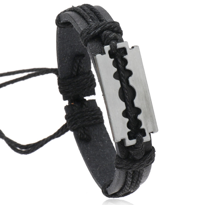 New Style Jewelry Personalized Handmade Woven Vintage Leather Bracelet Simple Creative Hot-Selling Jewelry