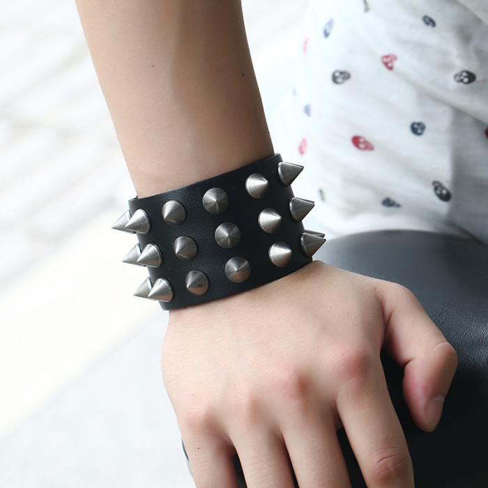 Non-mainstream Punk Leather Bracelet Men's Trendy Bracelet Personalized Bracelet Men's Jewelry Student Couple Jewelry...