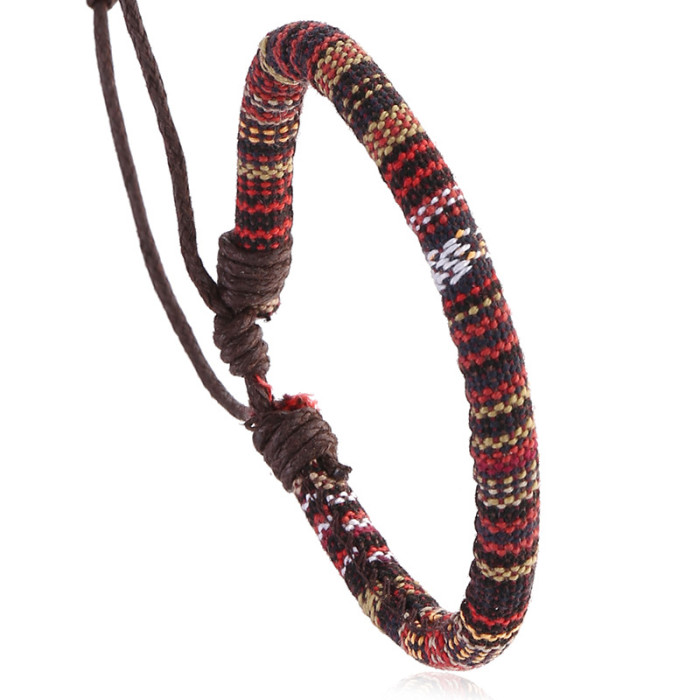 Bohemian Ethnic Style Woven Bracelet for Women Simple Versatile Nepal Colorful Hand Rope Jewelry Yiwu Small Commodities