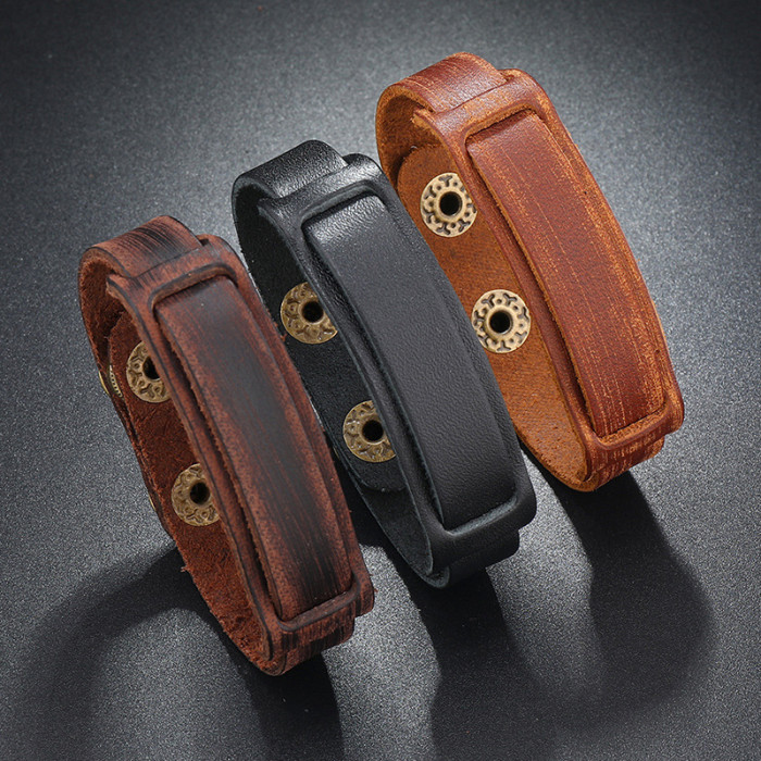 Punk New Jewelry Simple Creative Retro Leather Bracelet Style Versatile Men's Bracelet