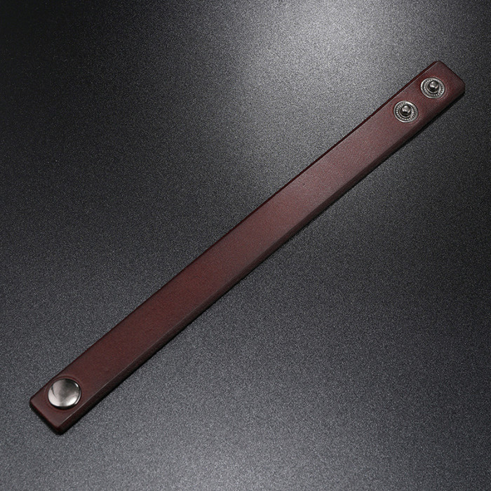 Creative Simple Retro Style Men's Accessories Personality Smooth Punk Leather Bracelet Hot-Selling Accessories