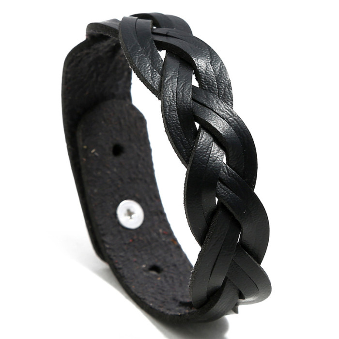 Punk Factory Direct Sale Korean Style Women's Woven Leather Bracelet Simple Versatile Colorful Student Bracelet Acces...