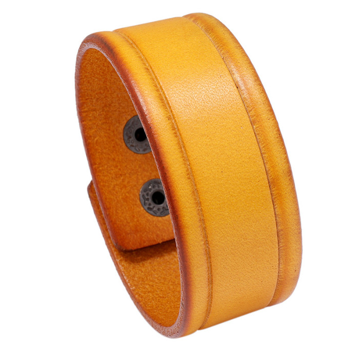 European and American New Style Accessories Simple Versatile Retro Cowhide Bracelet Cross-Border E-commerce Jewelry Personality Trend Genuine Leather Bracelet
