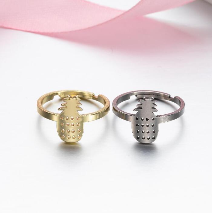 European and American Cross-Border New Stainless Steel Geometric Vintage Adjustable Open Ring Star Moon Hand Jewelry Wholesale In Stock