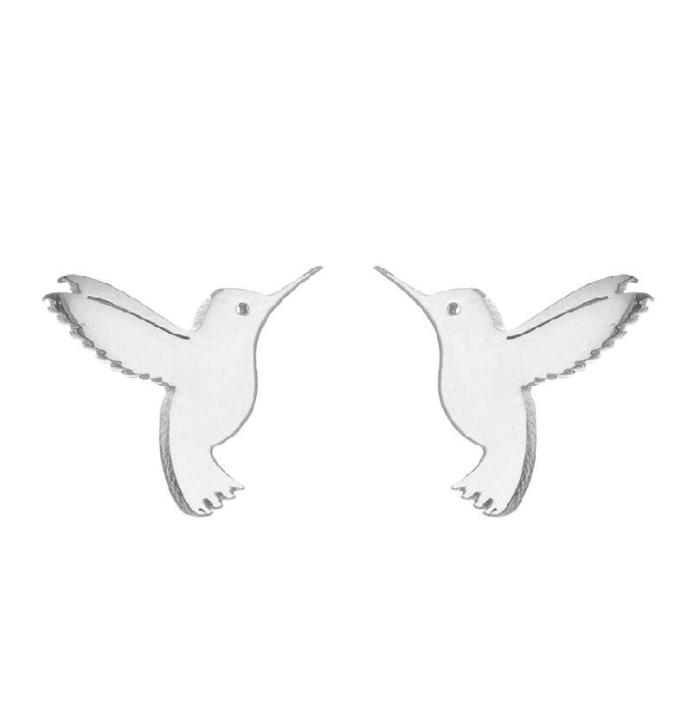 Korean Version Cute Ins Style Fashion Small Animal Earrings Personality Bird Pigeon Goose Forest Style Ear Bone Stud...