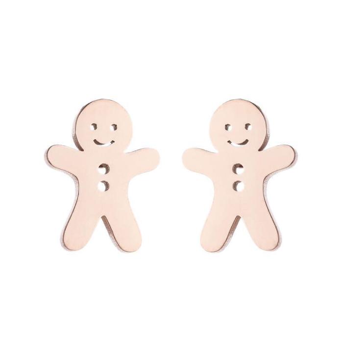 Cute Deer Small Animal Earrings Ins Fashion Christmas Tree Snowflake Snowman Ear Bone Studs Wholesale