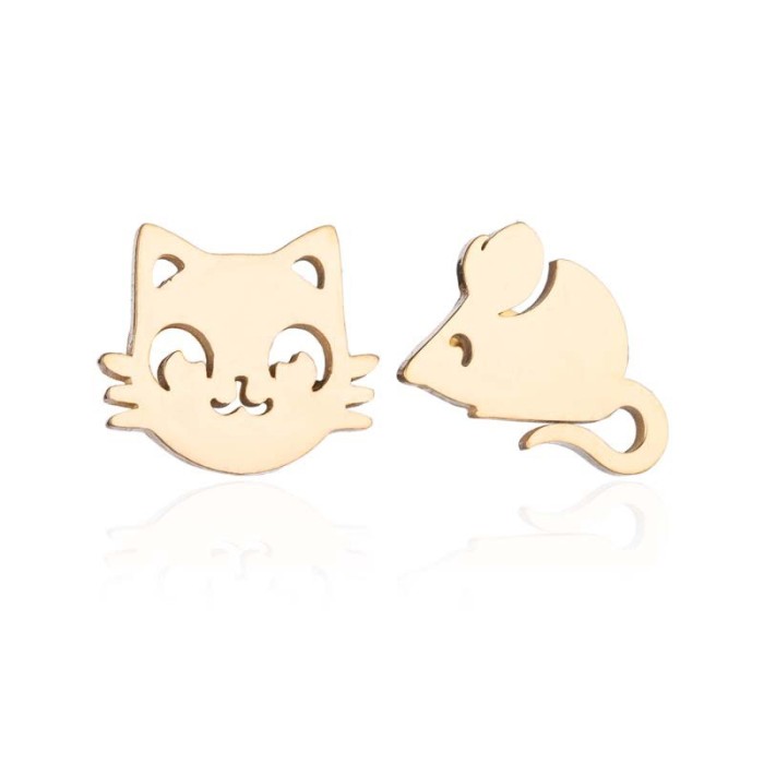 Korean Style Earrings Ins Girl Fashion Rabbit Animal Earrings Cat Accessories Christmas Birthday New Year Gifts Whole...