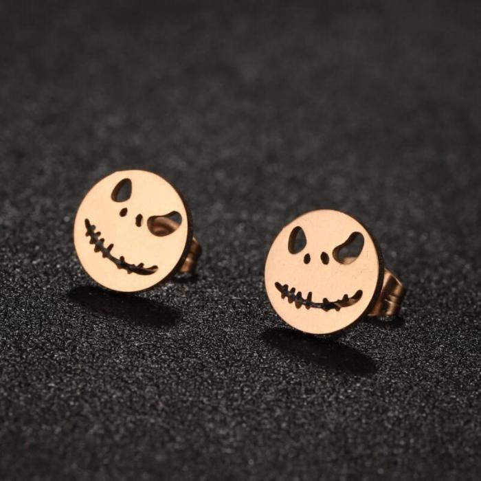 Personalized Creative New Stainless Steel Earrings Ins Korean Fashion Smooth Asymmetric Earrings Wholesale