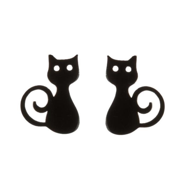 Fashion Animal Earrings Ins Fashion Girl Cute Pet Cat Puppy Rabbit Fish Earrings Ghost Ear Jewelry