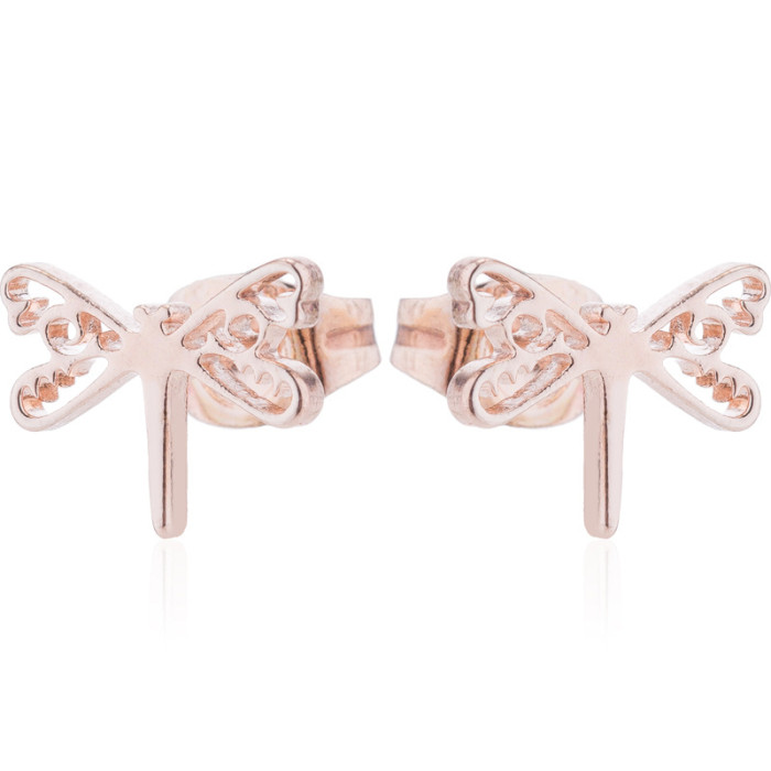 Japanese and Korean Style Dragonfly Earrings for Women, Small and Cute, Forest Style, Simple Earrings, Fashionable Animal New Accessories Wholesale
