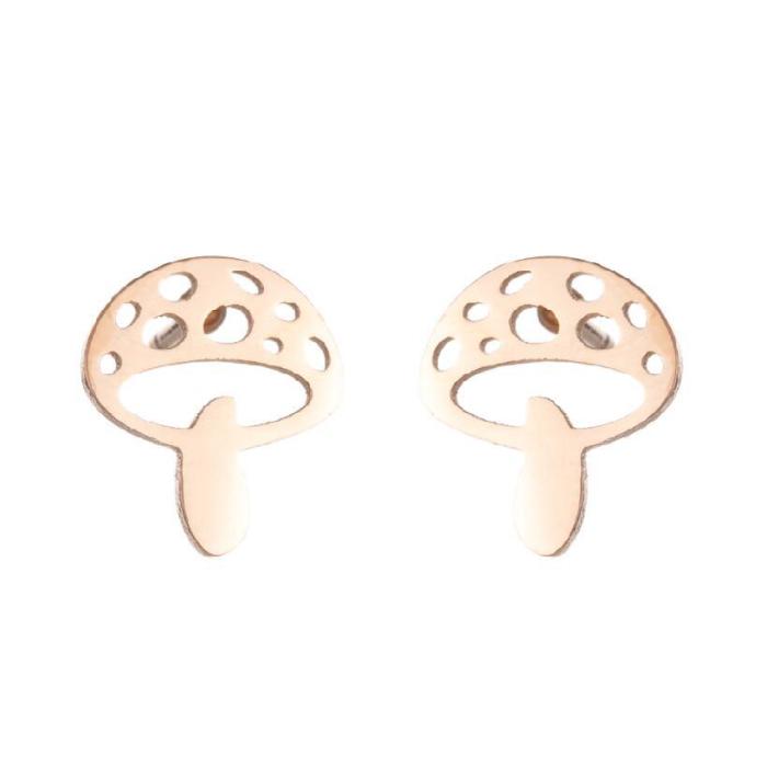 New Flower Earrings Ins Female Casual Ear Jewelry Temperament Geometric Maple Leaf Star Cherry Love Earrings