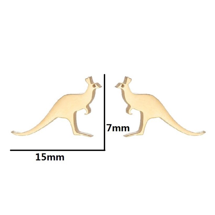 Amazon New Fashion Earrings Electroplated Simple Cat Dolphin Bat Earrings Elegant Simple Ear Bone Studs Wholesale