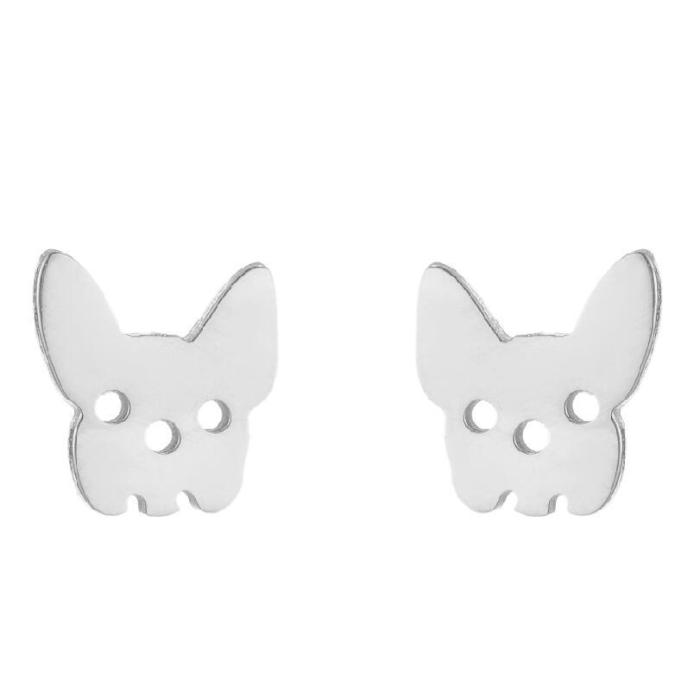 Metal Ins Style Small Animal Earrings New Fashion Earrings for Women Simple 18K Gold Cute Little Elephant Ear Jewelry