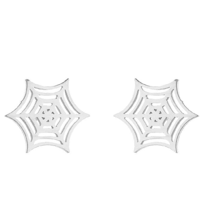 Cross-border Fashion Minimalist Niche Design Irregular Spider Web Earrings Gothic Halloween Jewelry Wholesale