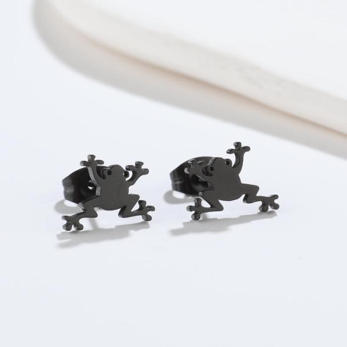 Foreign Trade Cross-Border New Fashion Simple Cute Small Animal Earrings Ins Cat Rabbit Piercing Earrings