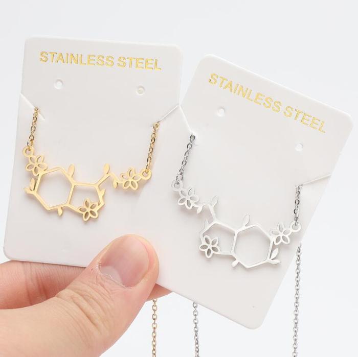French New Style Pattern Pendant Necklace Fresh Ins Style Clavicle Chain Design Fashion Personality Temperament Necklace