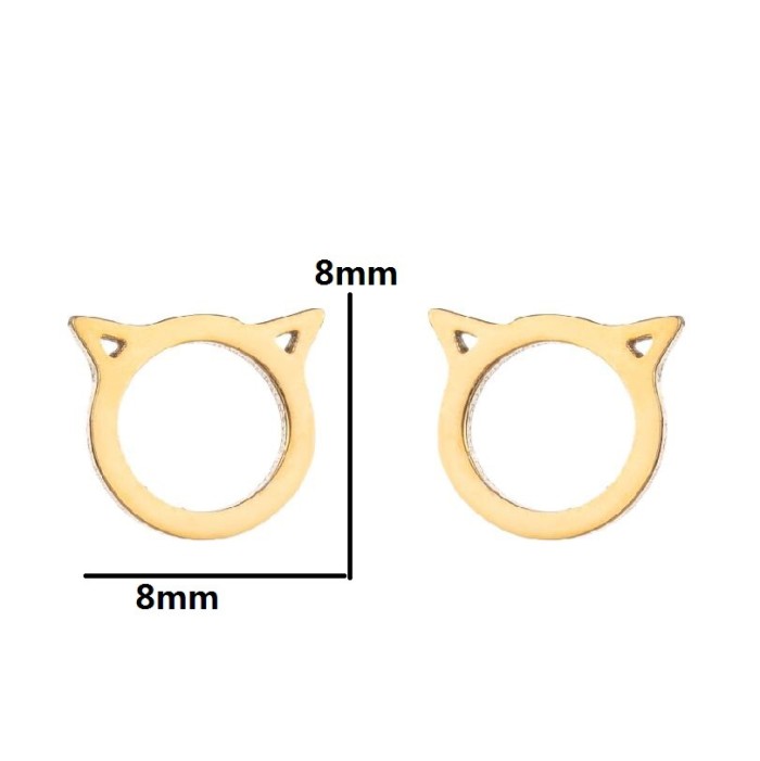 Amazon New Fashion Earrings Electroplated Simple Cat Dolphin Bat Earrings Elegant Simple Ear Bone Studs Wholesale
