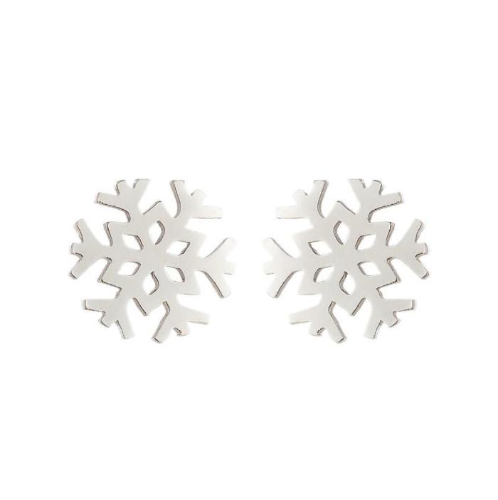 Fashion Snowflake Earrings for Women, Stylish Cartoon Apple Christmas Tree Earrings, Christmas Eve Gift Wholesale