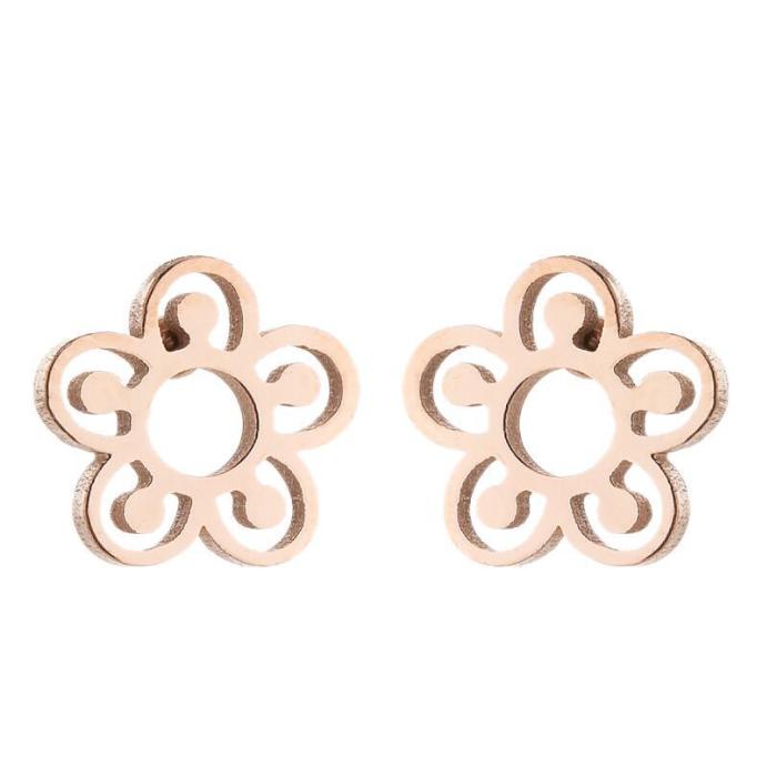 Korean Style Women's Mori Style Fresh Leaf Snowflake Weekly Earrings Ins Style Best Friend Simple Niche Ear Bone Studs