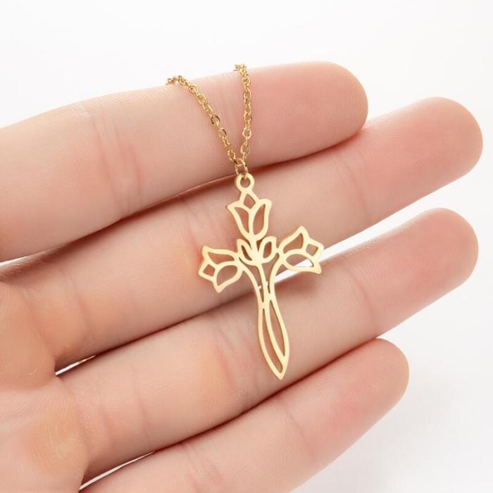 French New Style Pattern Pendant Necklace Fresh Ins Style Clavicle Chain Design Fashion Personality Temperament Necklace