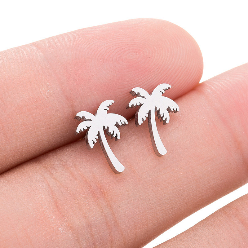 European and American Bohemian Style Coconut Tree Women's Earrings Summer New Fashion Personality Fresh Forest Style Earrings