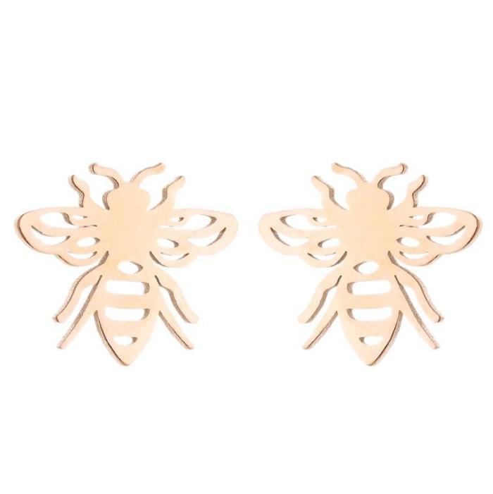 Shuangshuo Stainless Steel Butterfly Earrings for Women, Fresh Hollow Design, Korean Style, Wholesale Small Items Fro...
