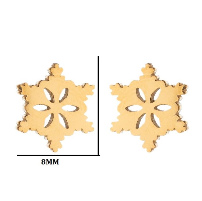 Korean Style Women's Mori Style Fresh Leaf Snowflake Weekly Earrings Ins Style Best Friend Simple Niche Ear Bone Studs