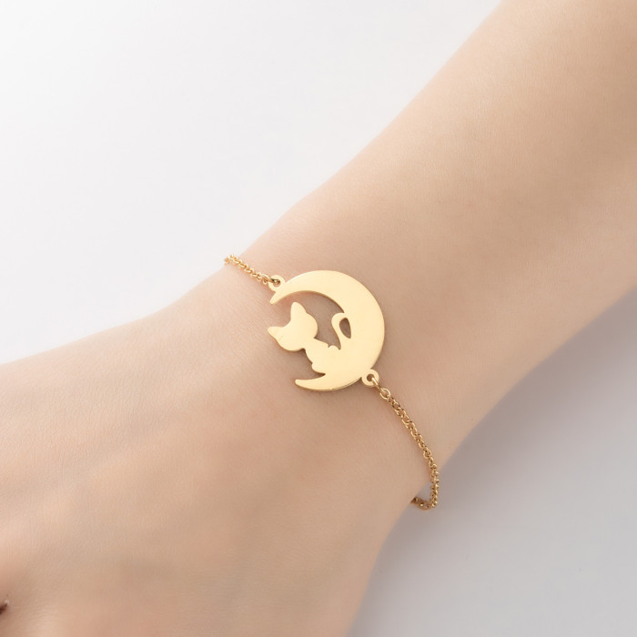 New Stainless Steel Bracelet for Women, Niche Style Fashion Jewelry, Stainless Steel Animal Bracelet, In Stock Wholesale
