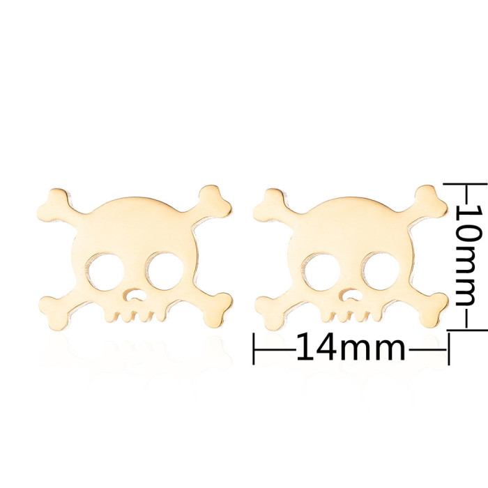 European and American Cross-Border Ear Jewelry Simple Style Fashion Halloween Pumpkin Ghost Skull Spider Web Earrings Wholesale