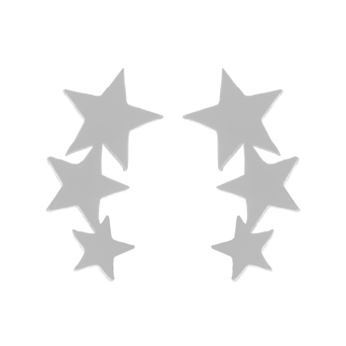 New Black Series Stainless Steel Simple Star Moon Earrings Girl Personality Star Moon Earrings Accessories Wholesale
