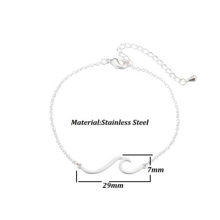 Cross-border Summer New Ocean Wave Bracelet Irregular Geometric Hollow Hand Jewelry Manufacturer In Stock Wholesale