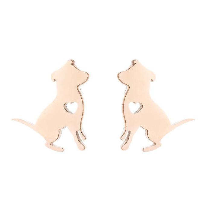 Japanese and Korean New Style Dog Year Earrings Wholesale for Girls, Cute Pet Puppy Earrings, Heart Animal Earrings Wholesale