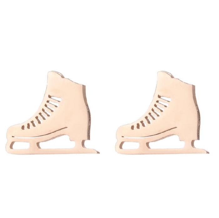 Compact Spring Summer New Stainless Steel Sports Series Earrings Ins Fashion Baseball Football Earrings In Stock Wholesale